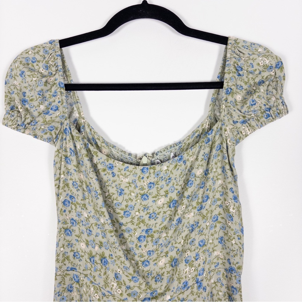 Reformation Sienne Green Floral Midi Dress - Picture 4 of 11
